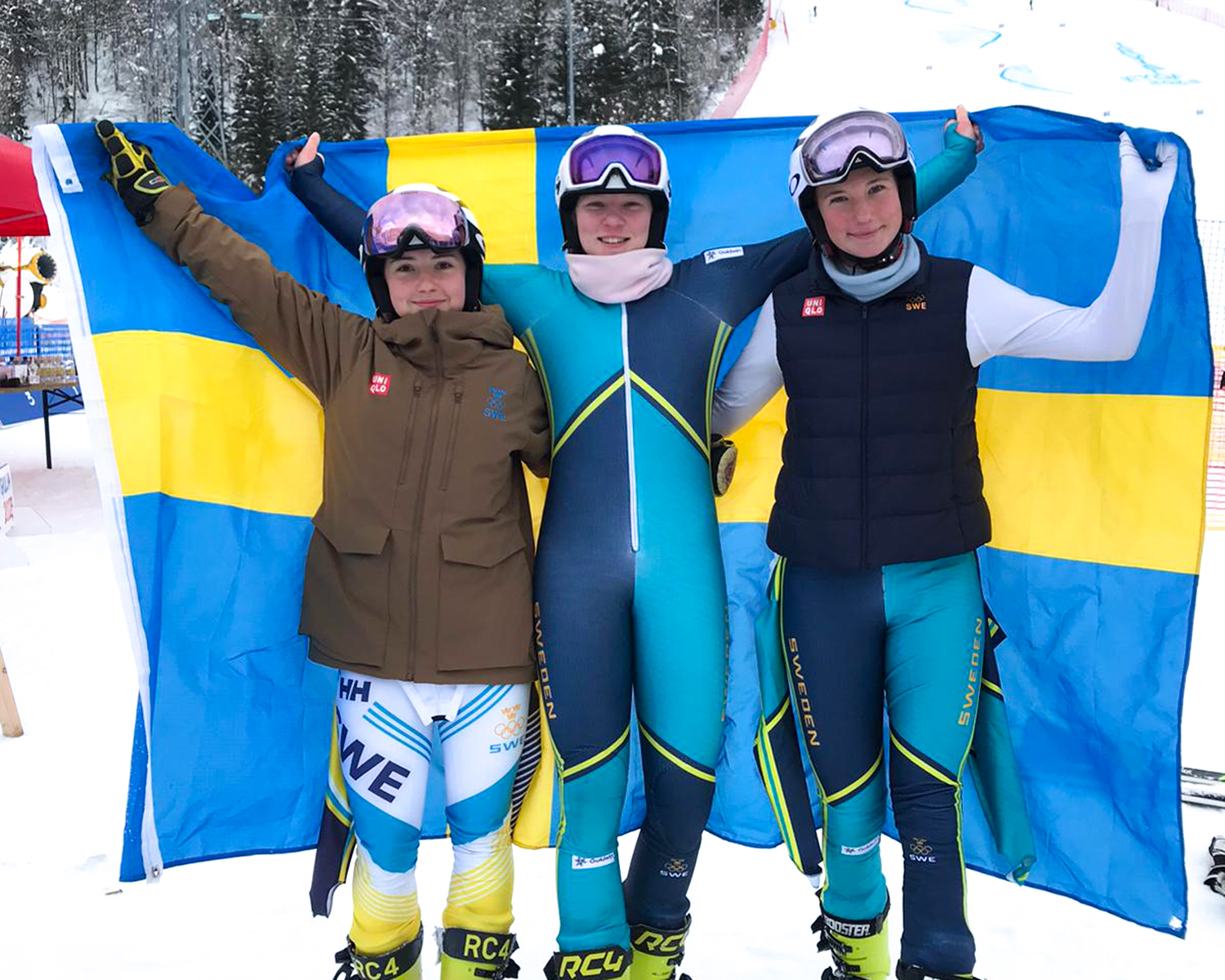 Moa Landström tog silver i damernas storslalom i European Youth Olympic Festival. 